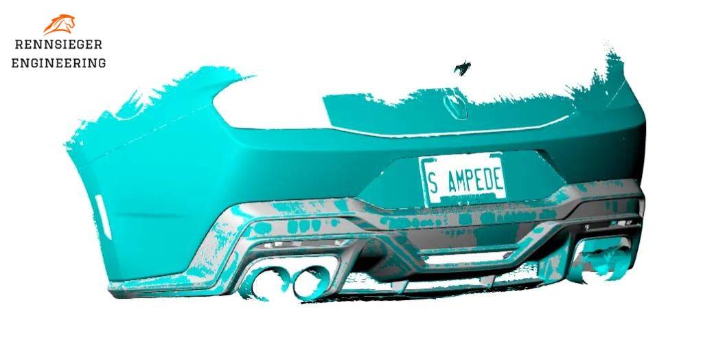 Rennsieger™ | Mustang | Rear Bumper Diffuser (S650) | Carbon Fiber - Rennsieger