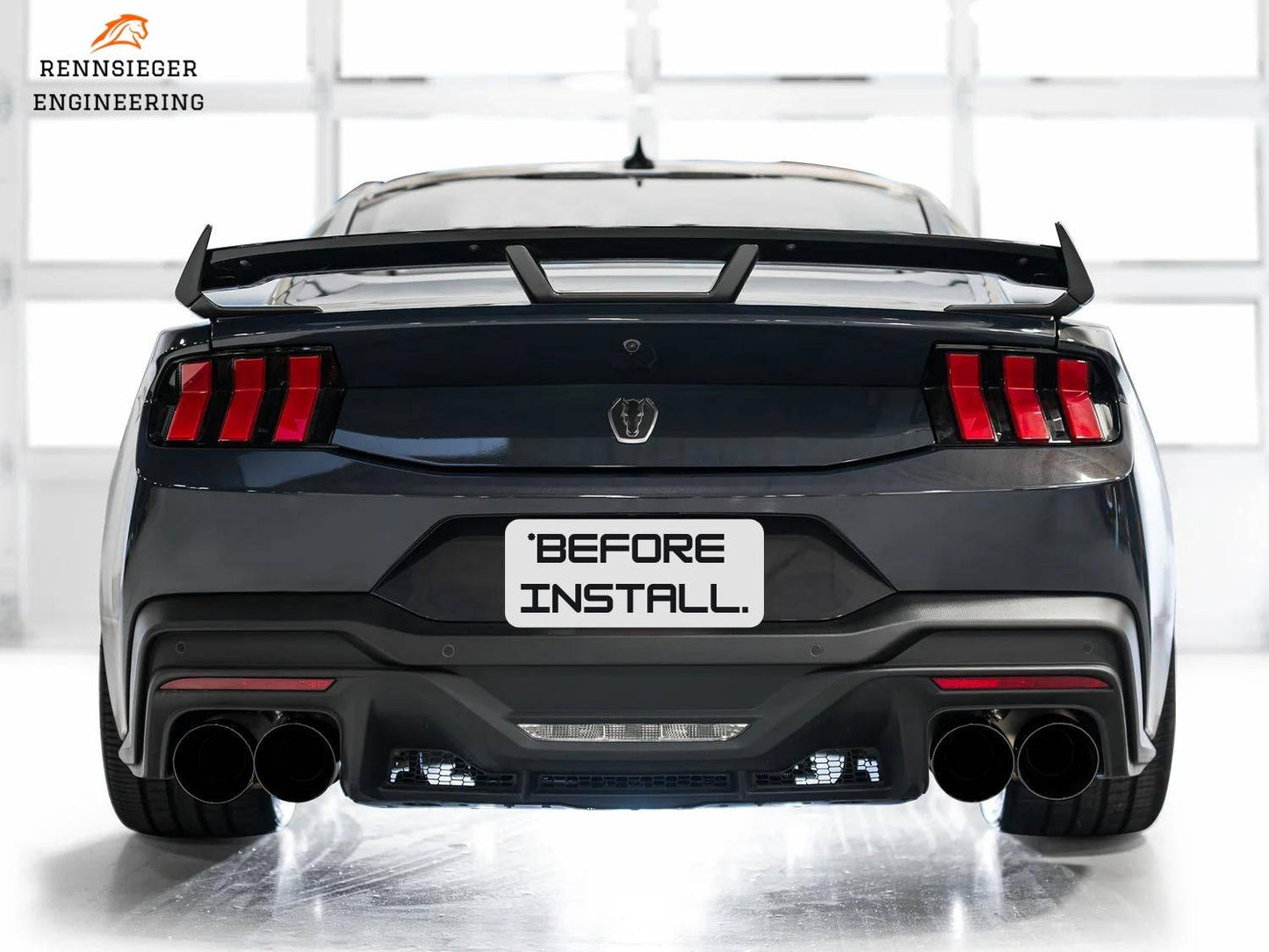 Rennsieger™ | Mustang | Rear Bumper Diffuser (S650) | Carbon Fiber - Rennsieger