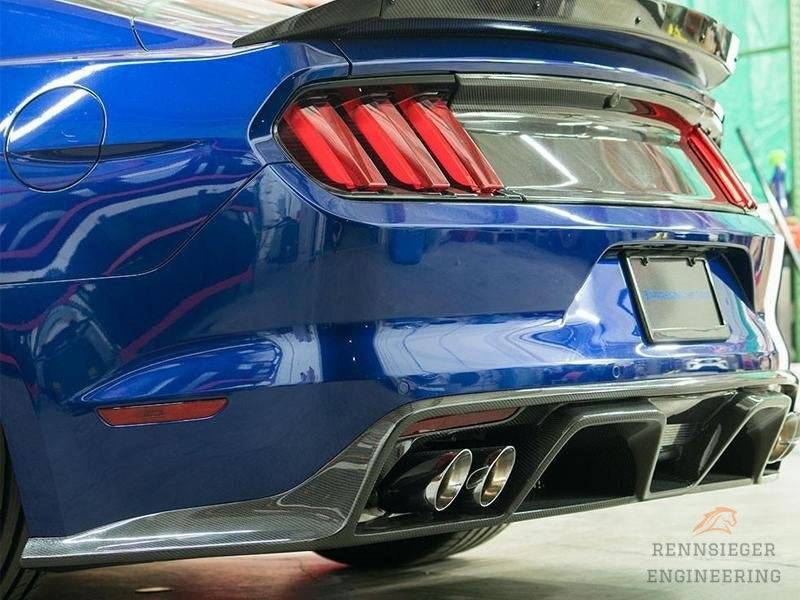Rennsieger™ | Mustang (S550) | Rear Bumper Diffuser | Carbon Fiber - Rennsieger