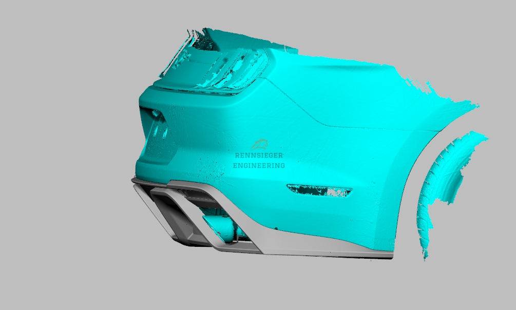 Rennsieger™ | Mustang (S550) | Rear Bumper Diffuser | Carbon Fiber - Rennsieger