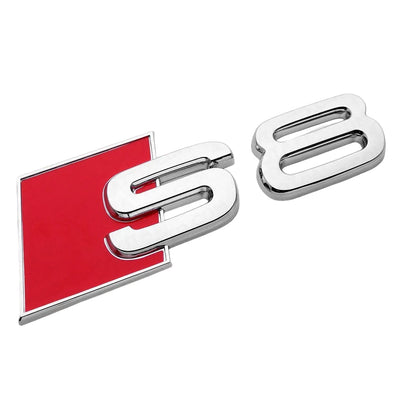 Audi S8 Rear Trunk Badge - Chrome