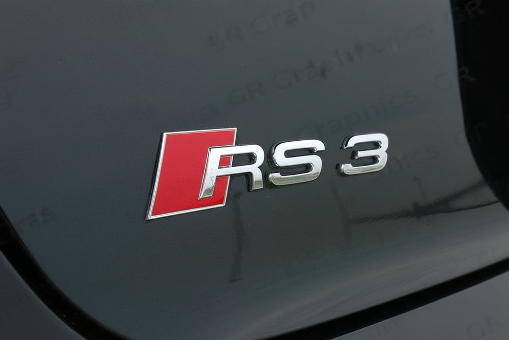 Audi RS3 Rear Trunk Badge - Chrome