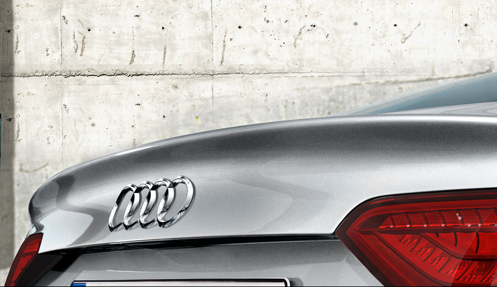 Audi Rings Rear Trunk Emblem - Chrome