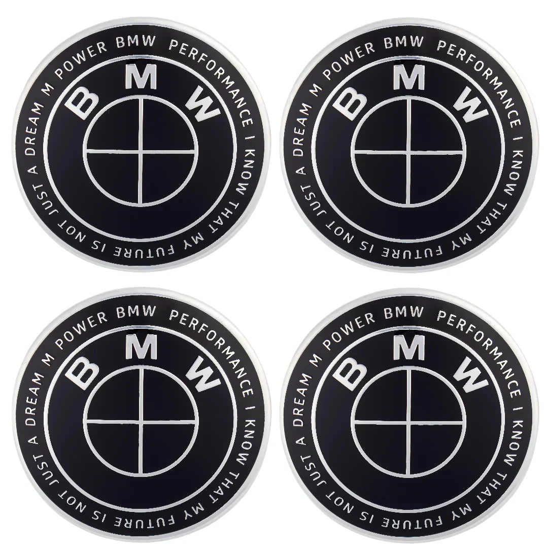 BMW 50TH ANNIVERSARY EMBLEM BADGE - FULL BLACK