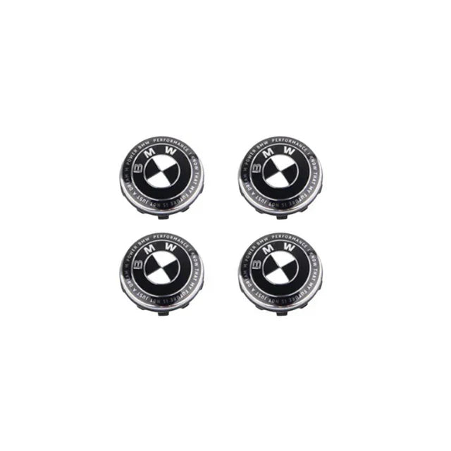 BMW Floating Wheel Centre Cap Set - 50th Anniversary Black & White