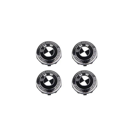 BMW Floating Wheel Centre Cap Set - 50th Anniversary Black & White
