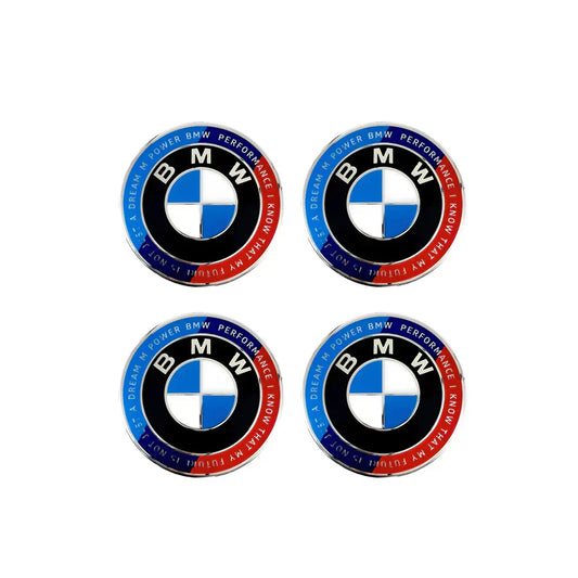 BMW Floating Wheel Centre Cap Set - 50th Anniversary V2