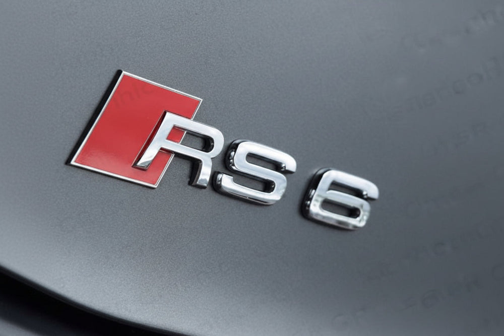 Audi RS6 Rear Trunk Badge - Chrome