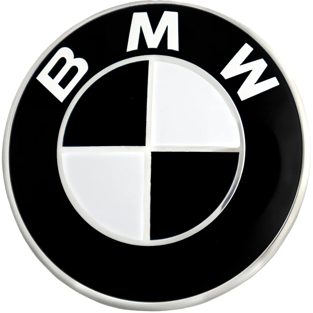 BMW logo on a black background