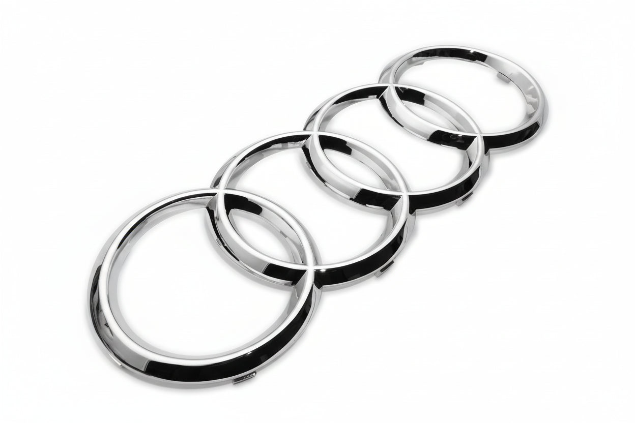 Audi Front Grille Logo Emblem Badge - Chrome Silver