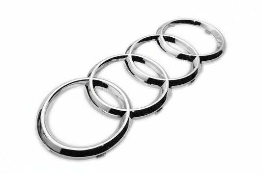 Audi Front Grille Logo Emblem Badge - Chrome Silver