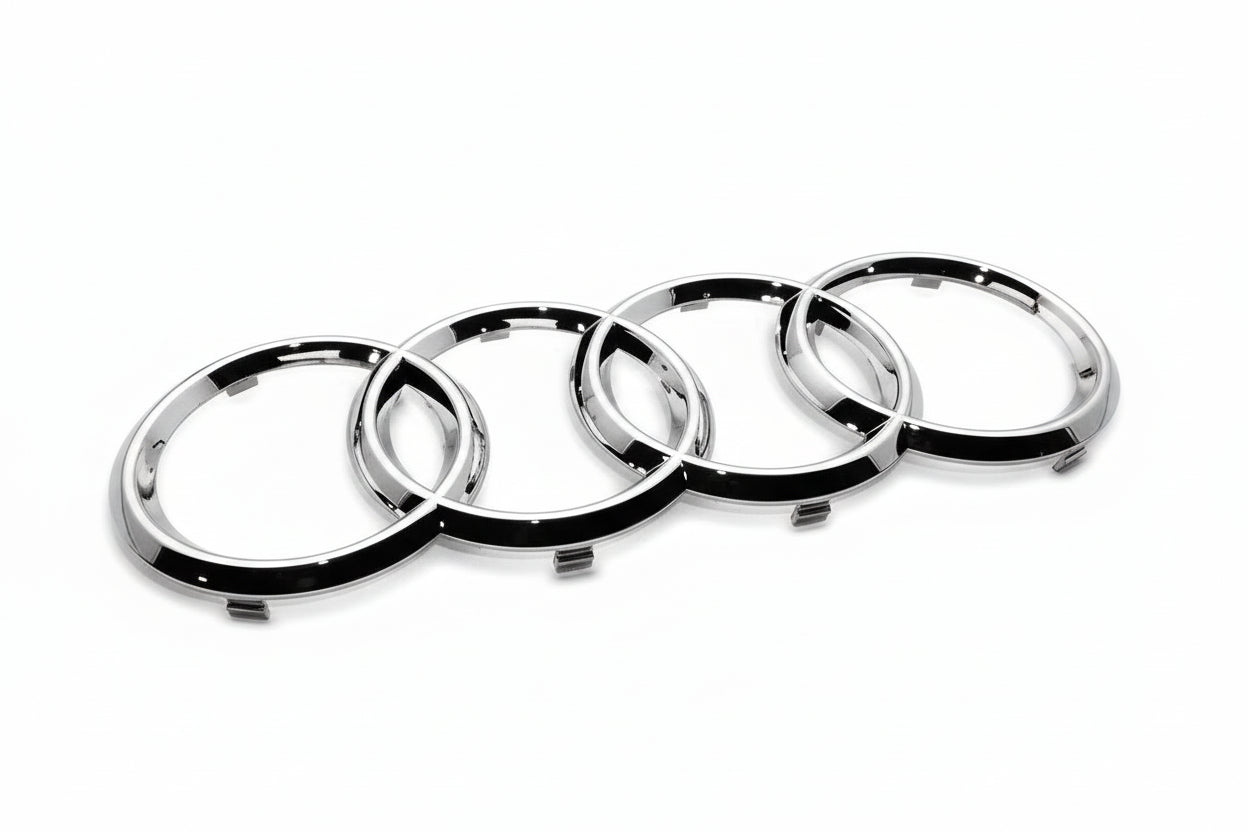 Audi Front Grille Logo Emblem Badge - Chrome Silver